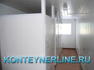 Блок контейнер, Металлические бытовки, БК-07 душевая и туалет