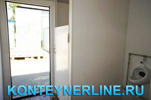 Блок контейнер, Металлические бытовки, БК-07 душевая и туалет