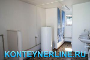 Блок контейнер, Металлические бытовки, БК-07 душевая и туалет